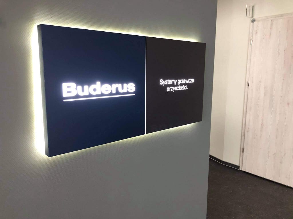 szyld reklamowy wewnetrzny biuro